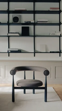 Sillón lounge Bukowski, Negro, Wooly Plus 1008