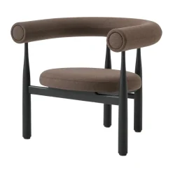 Sillón lounge Bukowski, Negro, Wooly Plus 1008