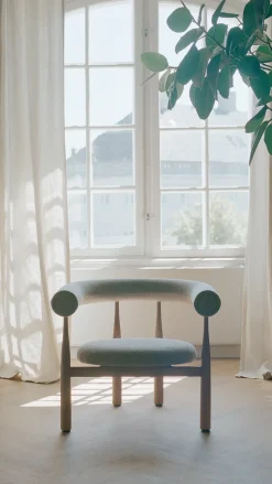 Sillón lounge Bukowski, Roble, Moss 17