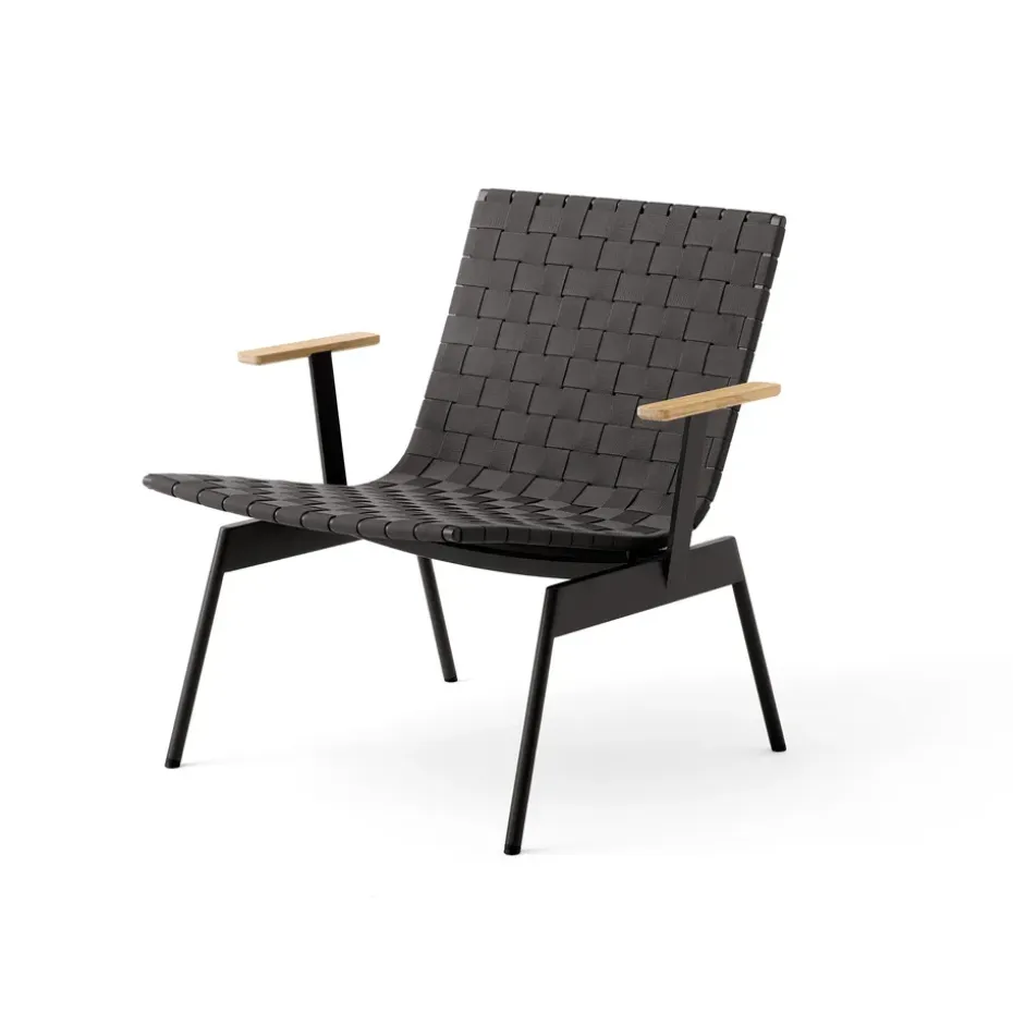 Sillón lounge con reposabrazos Ville Outdoor AV45 , Warm black