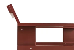 Sillón lounge Crate de pino lacado, Rojo hierro