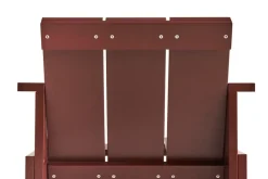 Sillón lounge Crate de pino lacado, Rojo hierro