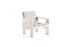 Sillón lounge Crate de pino lacado, Blanco