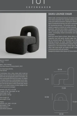 Sillón lounge Daiku, Deep taupe