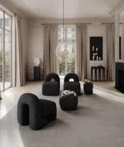 Sillón lounge Daiku, Deep taupe