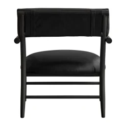 Sillón lounge Nama, Cuero anilina negro