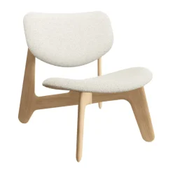 Sillón lounge Slab con asiento tapizado, Roble natural cepillado-Elle 0200 CMHR Natural