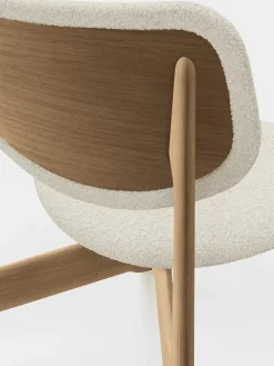 Sillón lounge Slab con asiento tapizado, Roble natural cepillado-Elle 0200 CMHR Natural