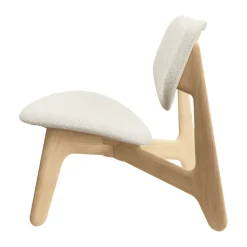 Sillón lounge Slab con asiento tapizado, Roble natural cepillado-Elle 0200 CMHR Natural