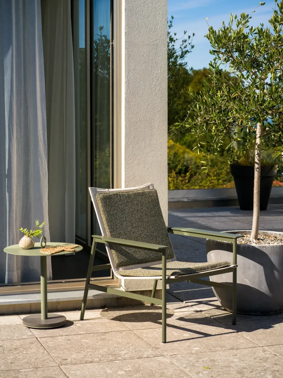 Sillón lounge Soro, Nordic green-teddy verde