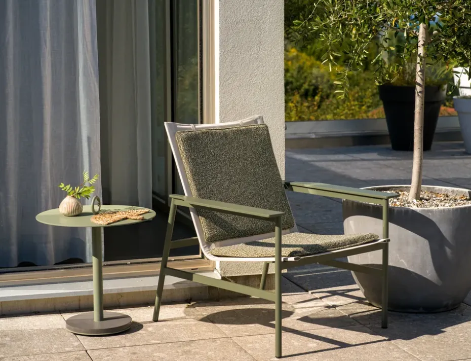 Sillón lounge Soro, Nordic green-teddy verde