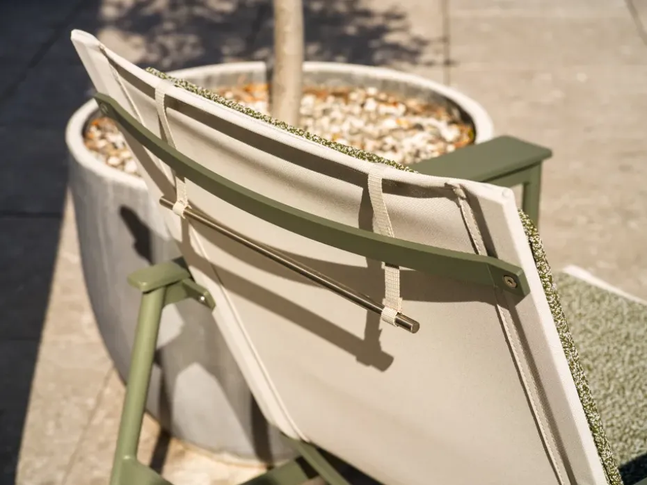 Sillón lounge Soro, Nordic green-teddy verde