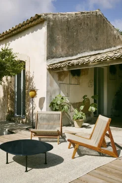 Sillón MR01 Initial outdoor lounge chair, Madera de iroko aceitada