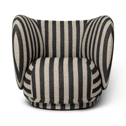 Sillón Rico lounge chair, Louisiana sand black