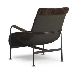 Sillón Serpentine, Piel de oveja Espresso-marrón oscuro