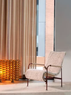 Sillón Serpentine, Piel de oveja Espresso-marrón oscuro