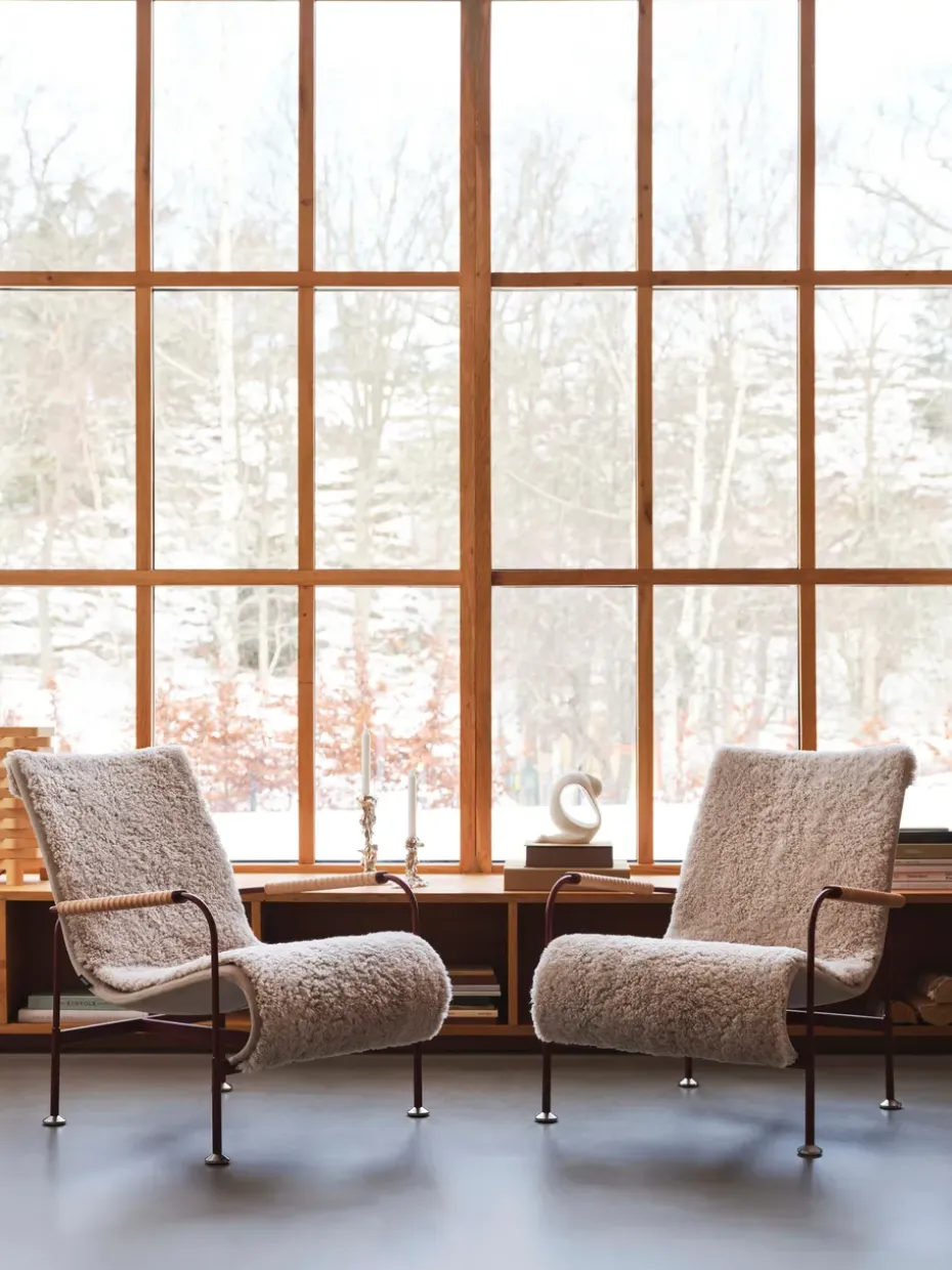 Sillón Serpentine, Piel de oveja Moonlight-marrón oscuro-tärnsjö Tobacco