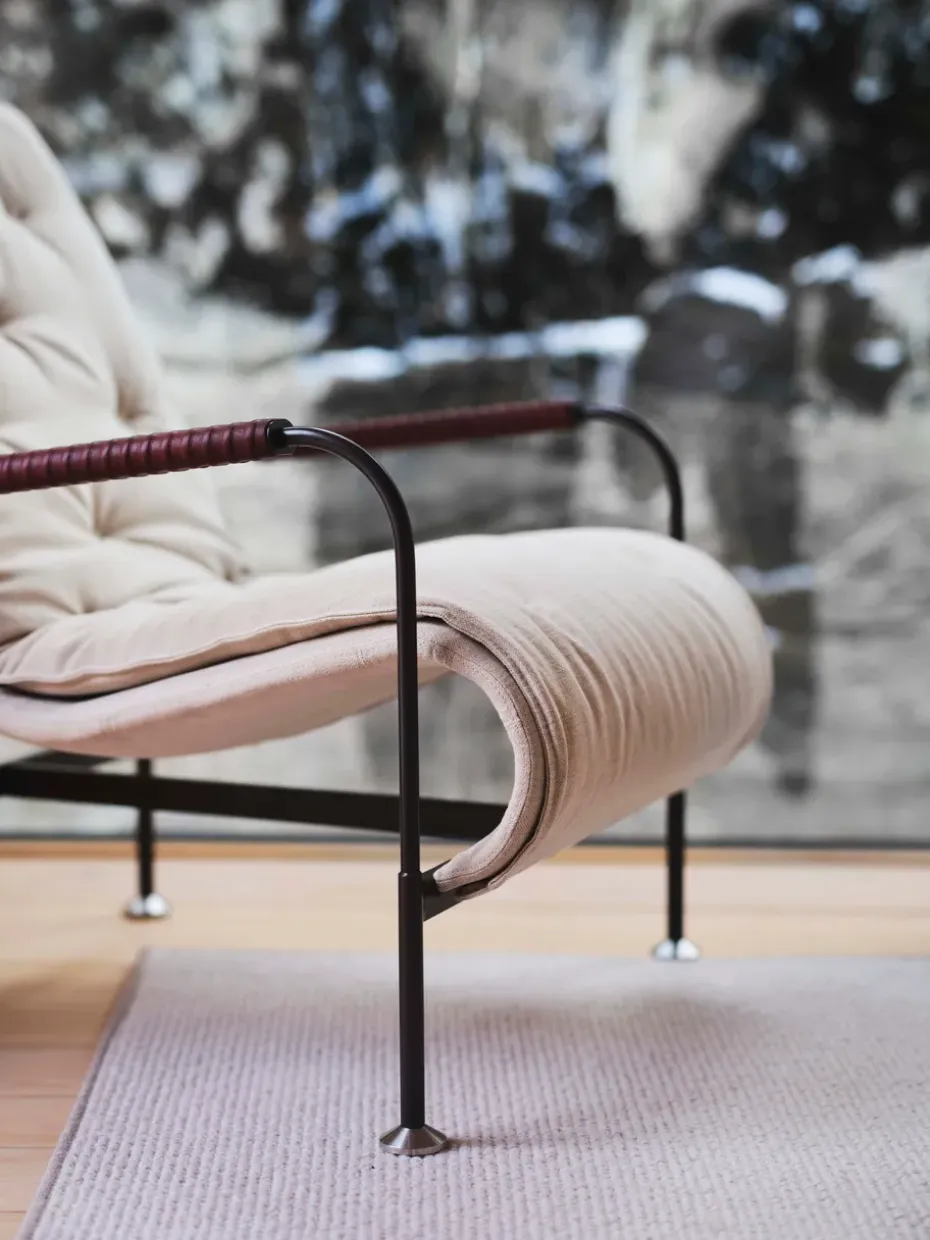 Sillón Serpentine, Piel de oveja Moonlight-marrón oscuro-tärnsjö Tobacco