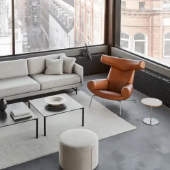 Sillón Wegner Ox, Cuero max 93-cromo