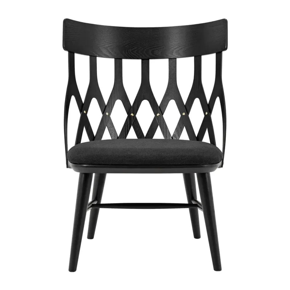 Sillón Y5, Barniz negro-cojín negro