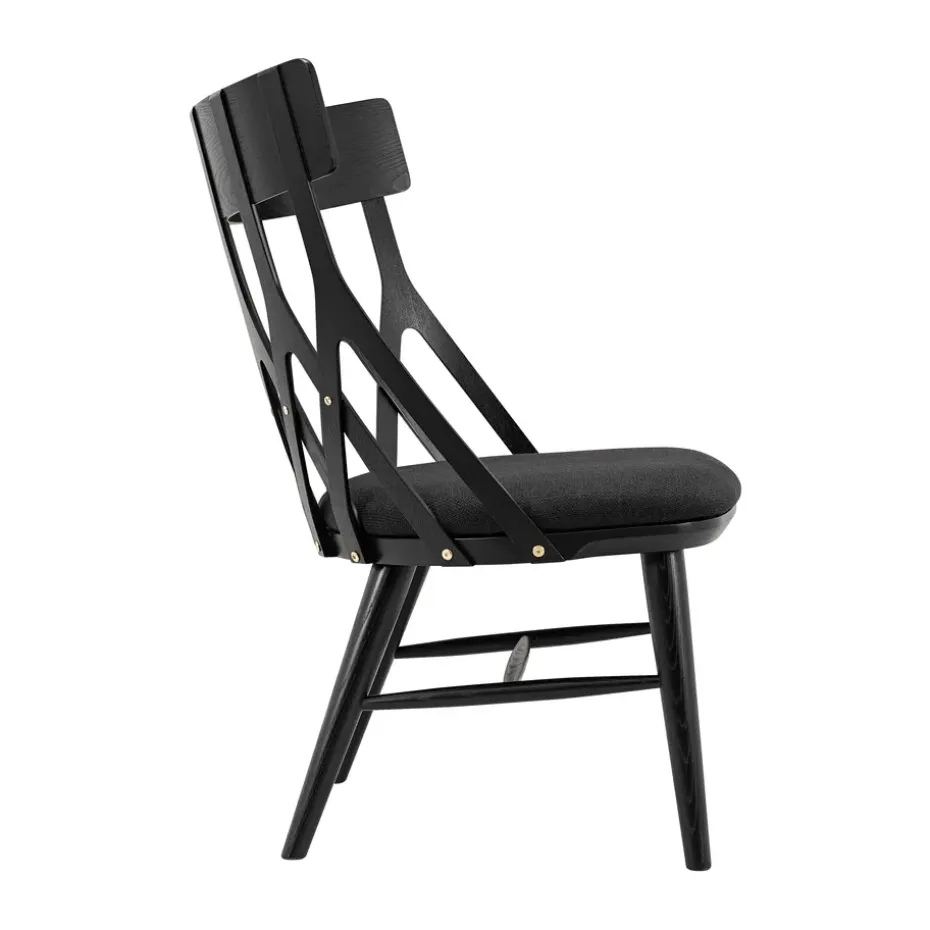 Sillón Y5, Barniz negro-cojín negro