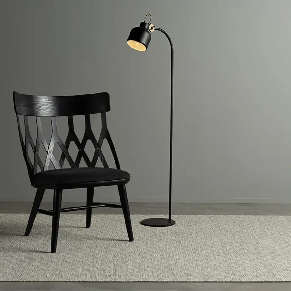 Sillón Y5, Barniz negro-cojín negro