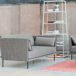 Sofá 2 plazas Silhouette, Coda 100 offwhite-patas de roble aceitado