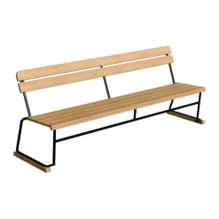 Sofá 5, Roble aceitado – estructura de acero negro