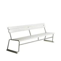 Sofá 5, Roble lacado blanco-estructura galvanizada en caliente