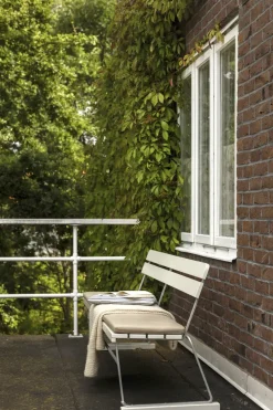 Sofá 5, Roble lacado blanco-estructura galvanizada en caliente