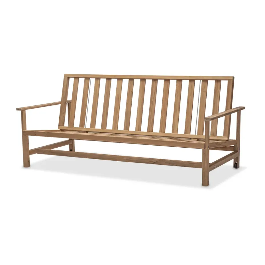 Sofá 09, Teca, 3 plazas