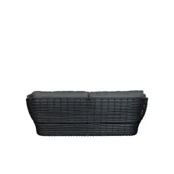 Sofá Basket de 2 plazas, Graphic grey, gris cojines