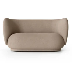 Sofá bouclé 2 plazas Rico, Bouclé sand