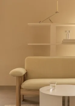 Sofá Brasilia 2 plazas, Natural oak-Audo Bouclé 02