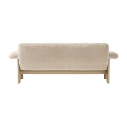 Sofá Brasilia 2 plazas, Natural oak-Nature sheepskin curly