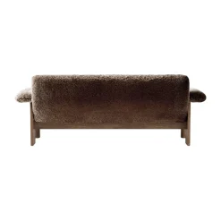 Sofá Brasilia 2 plazas, Walnut-Sahara sheepskin curly