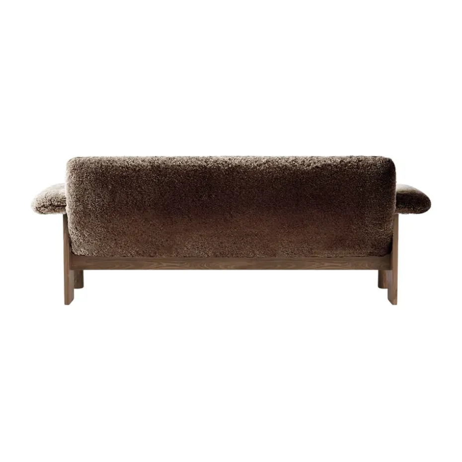 Sofá Brasilia 2 plazas, Walnut-Sahara sheepskin curly