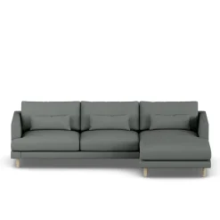 Sofá Bredhult, Caleido Grey 1240-roble blanco aceitado, 2,5 plazas C1