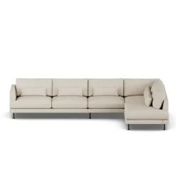 Sofá Bredhult, Jump Beige 1956-acero negro, 4 plazas B1