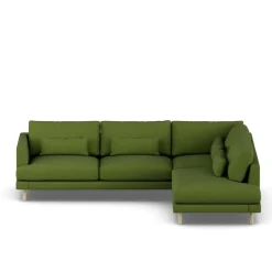 Sofá Bredhult, Luiza Green 3975-roble blanco aceitado, 3 plazas A1