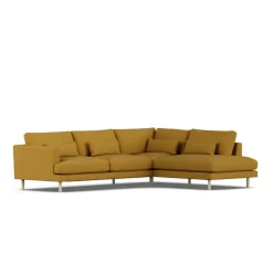 Sofá Bredhult, Luiza Mustard 3972-roble blanco aceitado, 3 plazas A1