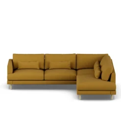 Sofá Bredhult, Luiza Mustard 3972-roble blanco aceitado, 3 plazas A1