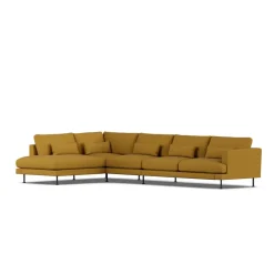 Sofá Bredhult, Luiza Mustard 3972-acero negro, 4 plazas B2