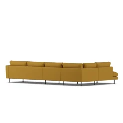 Sofá Bredhult, Luiza Mustard 3972-acero negro, 4 plazas B2