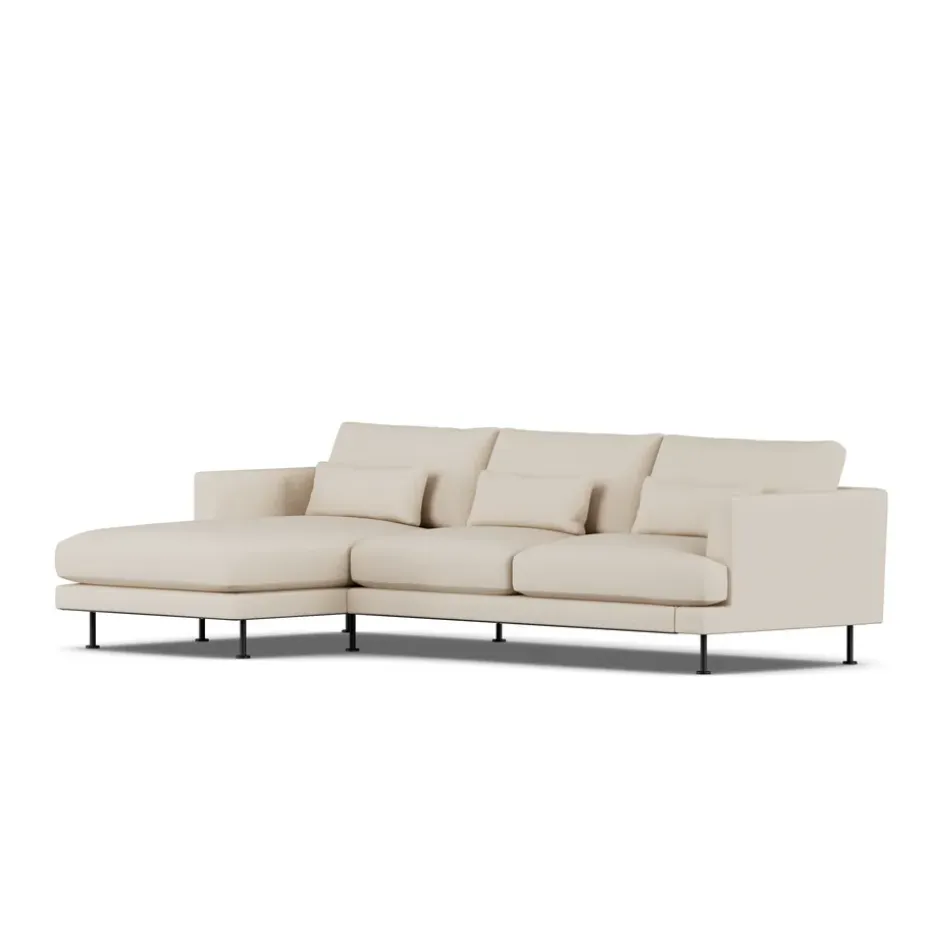 Sofá Bredhult, Same Beige 6670-acero negro, 2,5 plazas C2