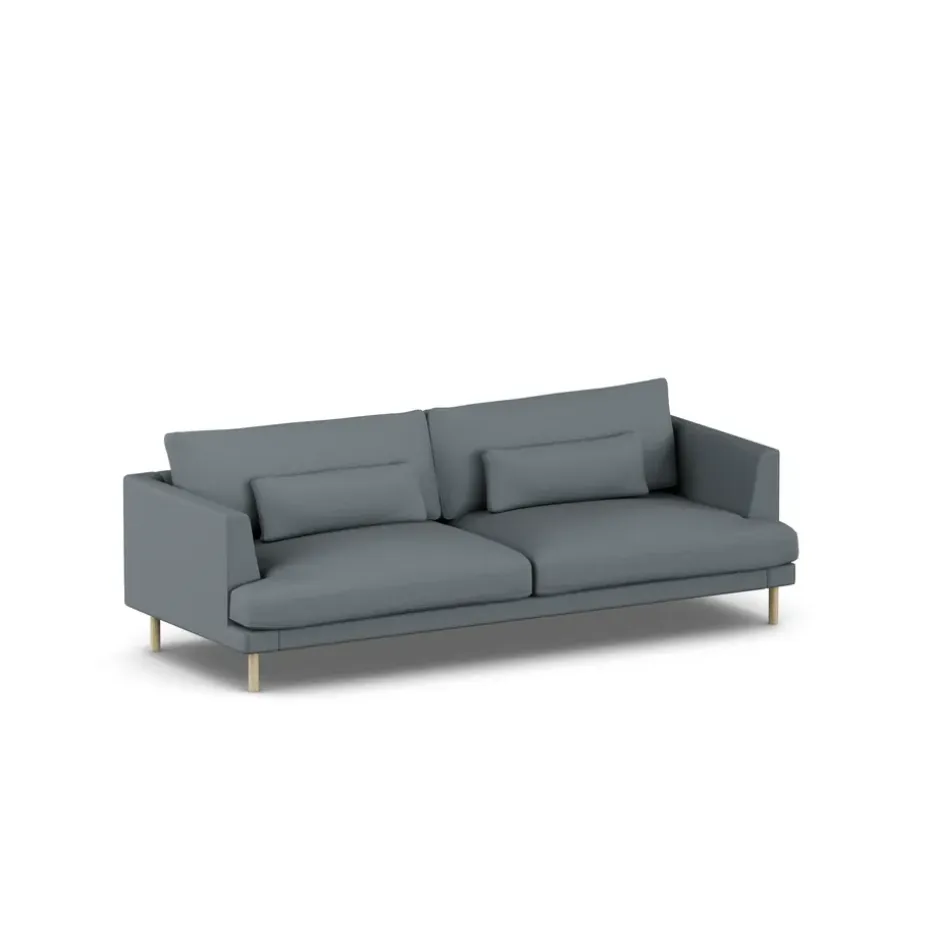 Sofá Bredhult, Same Blue 6678-roble blanco aceitado, 3 plazas