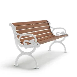 Sofá Byarum, Caoba, soporte blanco, 155 cm