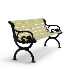 Sofá Byarum, Pino impregnado, soporte negro, 155 cm