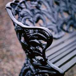 Sofá Classic, Caoba barniz negro, soporte negro