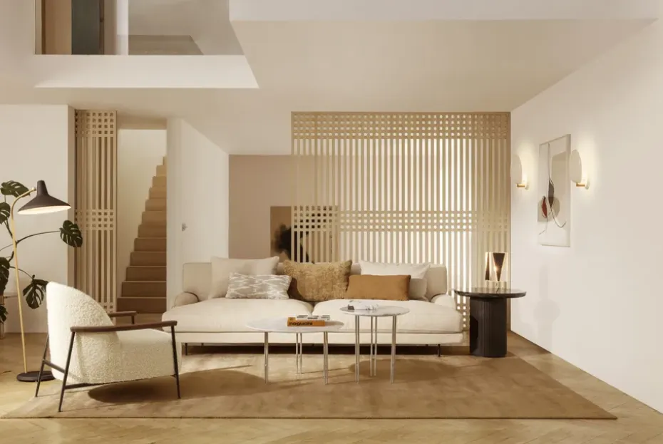 Sofá de 2 plazas Flaneur, Indianskop 15-antique brass